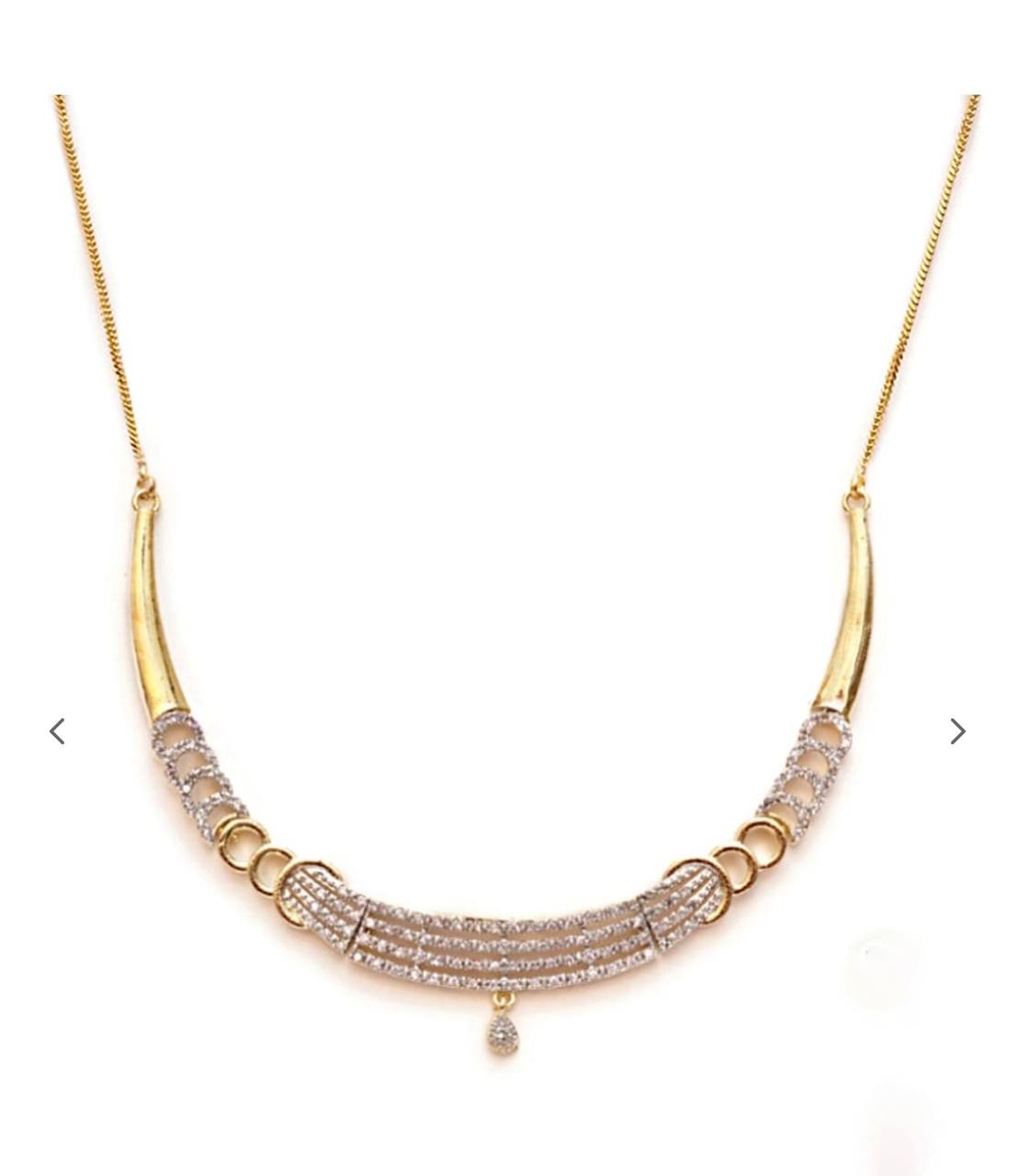 Women Gold-Plated Stone-Studded Necklace & Earrings Set