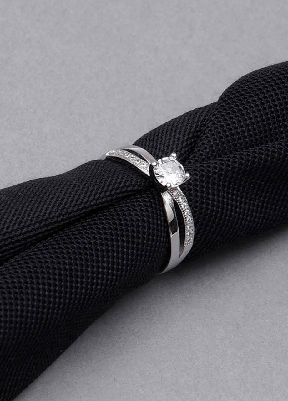 Trendy White Zircon Flower Ring (2 Ring Pack)