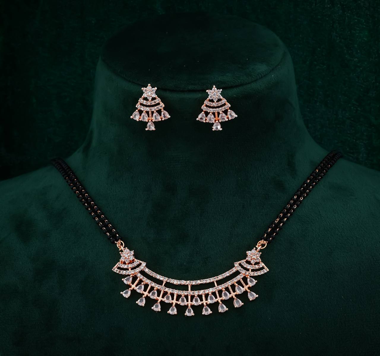 New fancy trending mangalsutra + stud (Design 1)