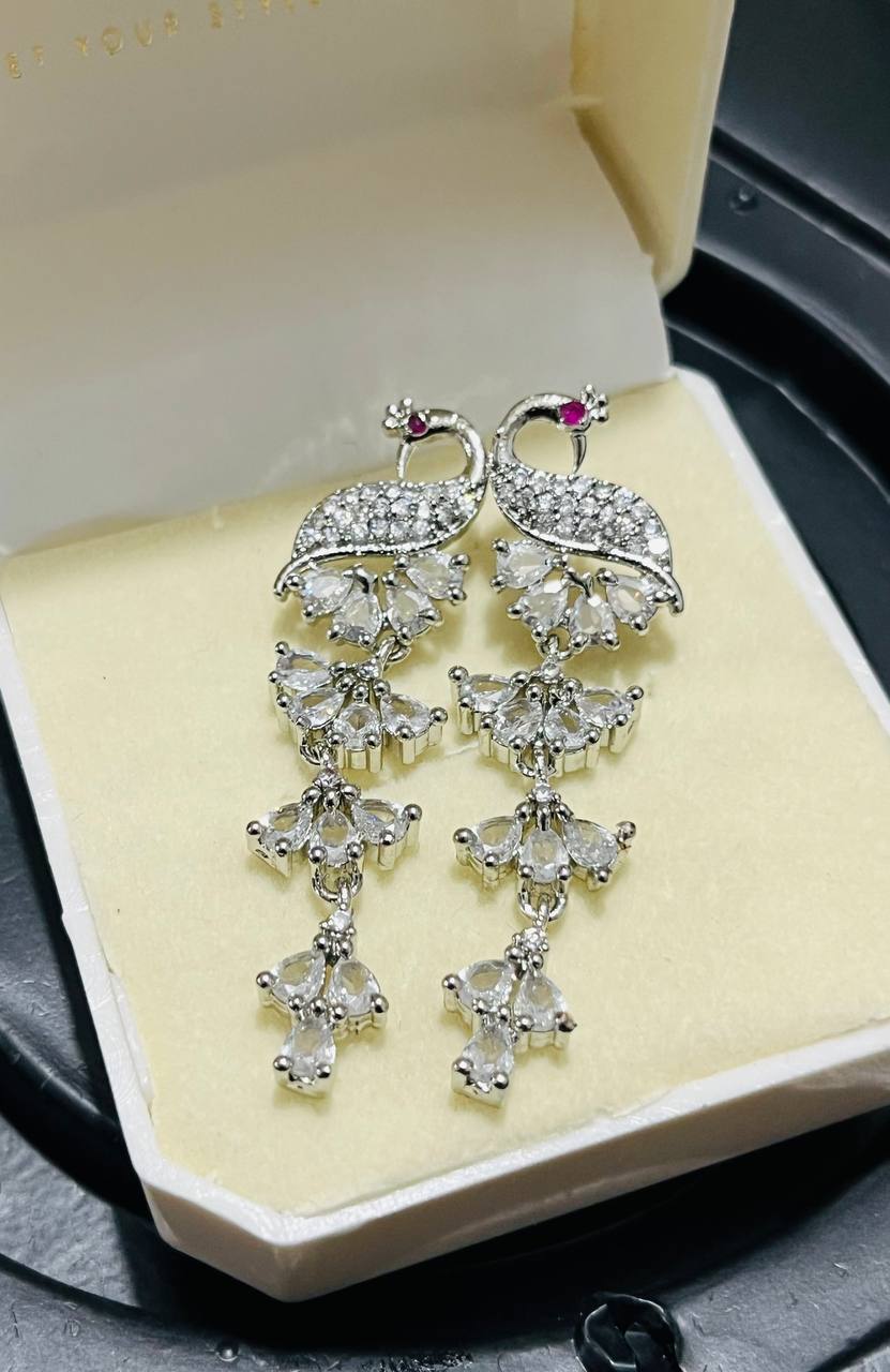 Peacock Diamond Earring (Pack of 2) (Design 3)