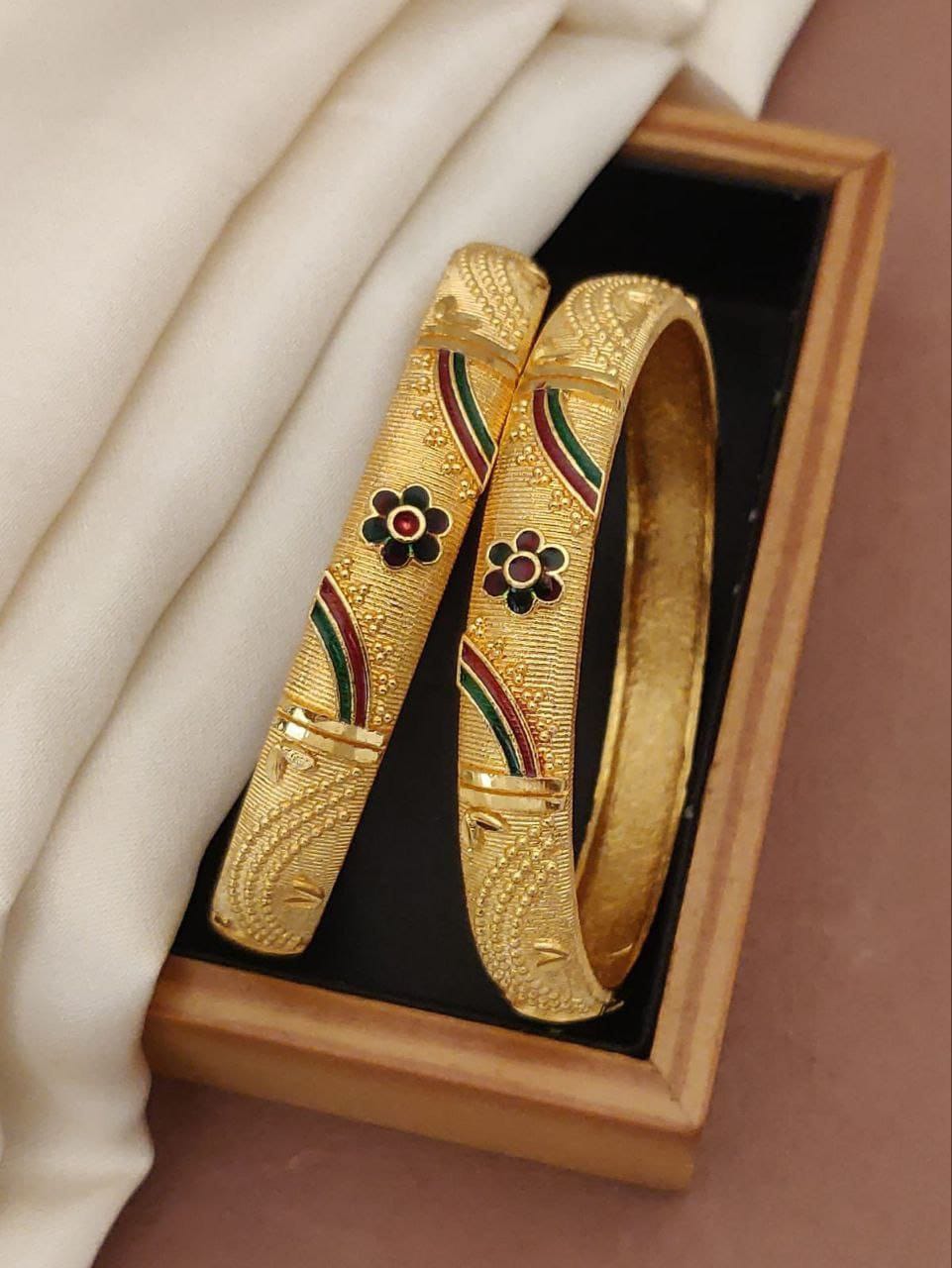 Golden Brass Kasting Patla (Pack of 2) (Design 1)