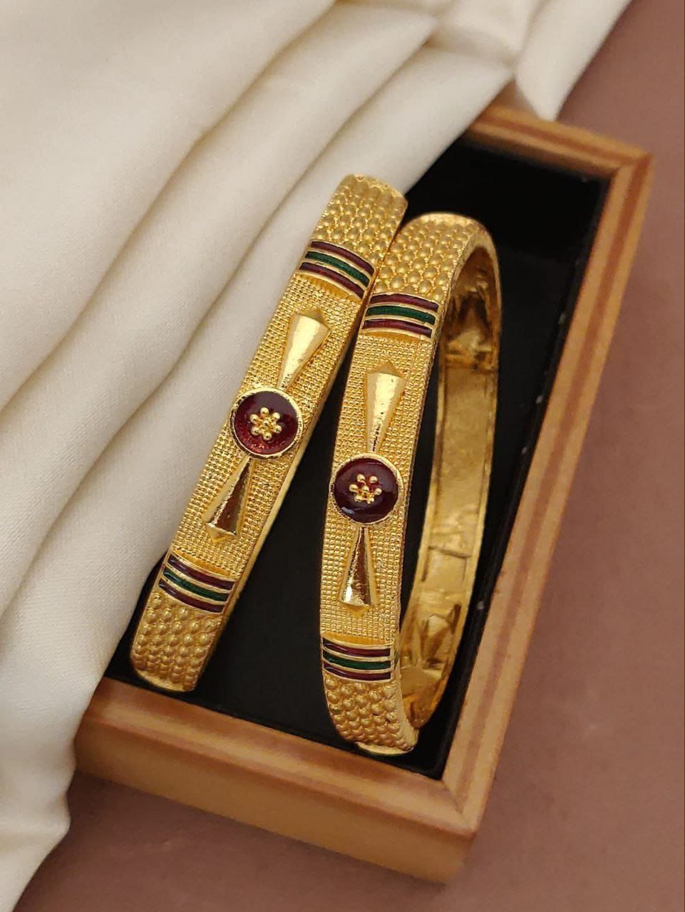 Golden Brass Kasting Patla (Pack of 2) (Design 4)