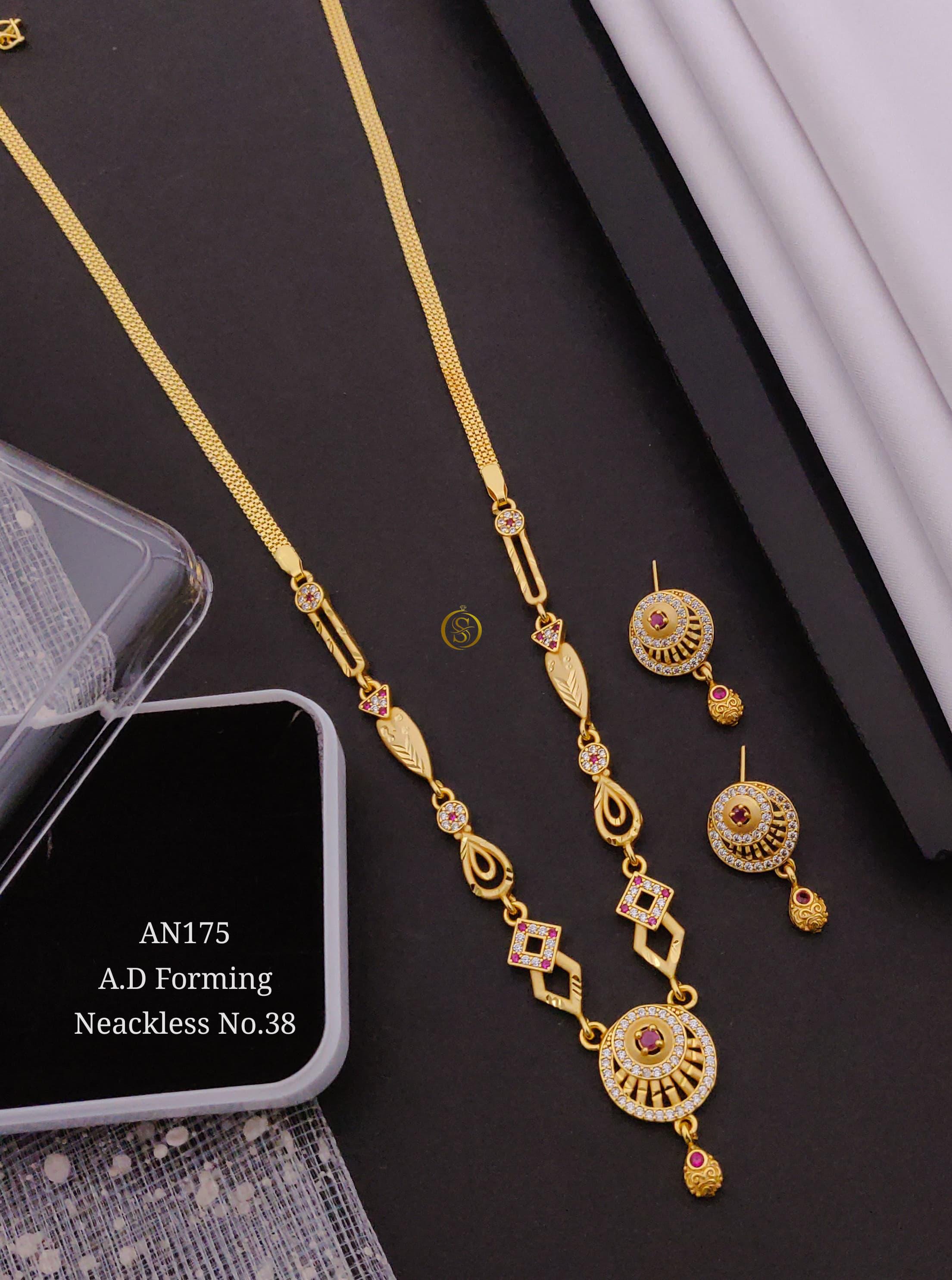 Micro Gold Plated American Diamond Jewellery Set For Women And Girl (Design 5)