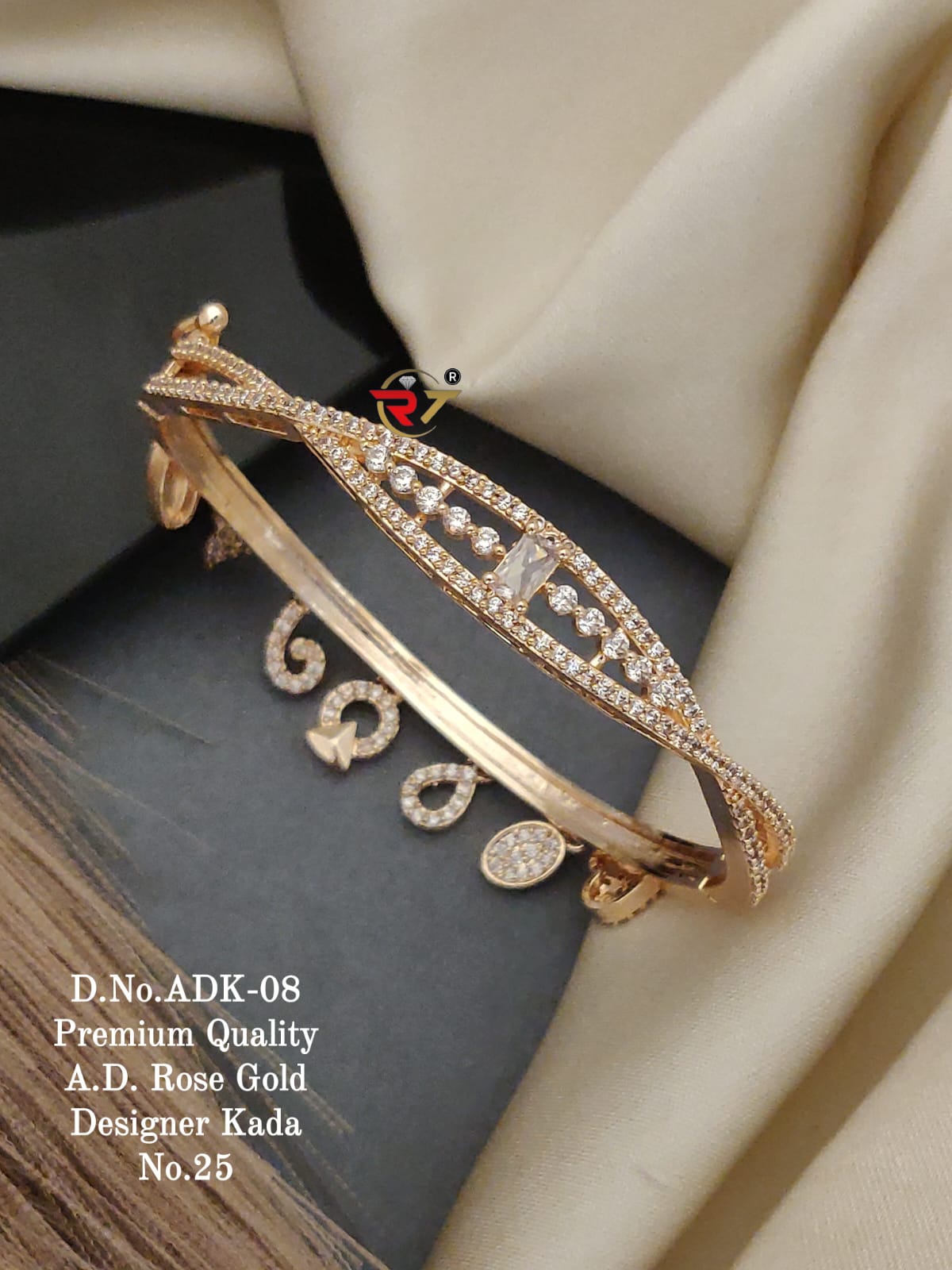 A.D rose gold Designer Kada
